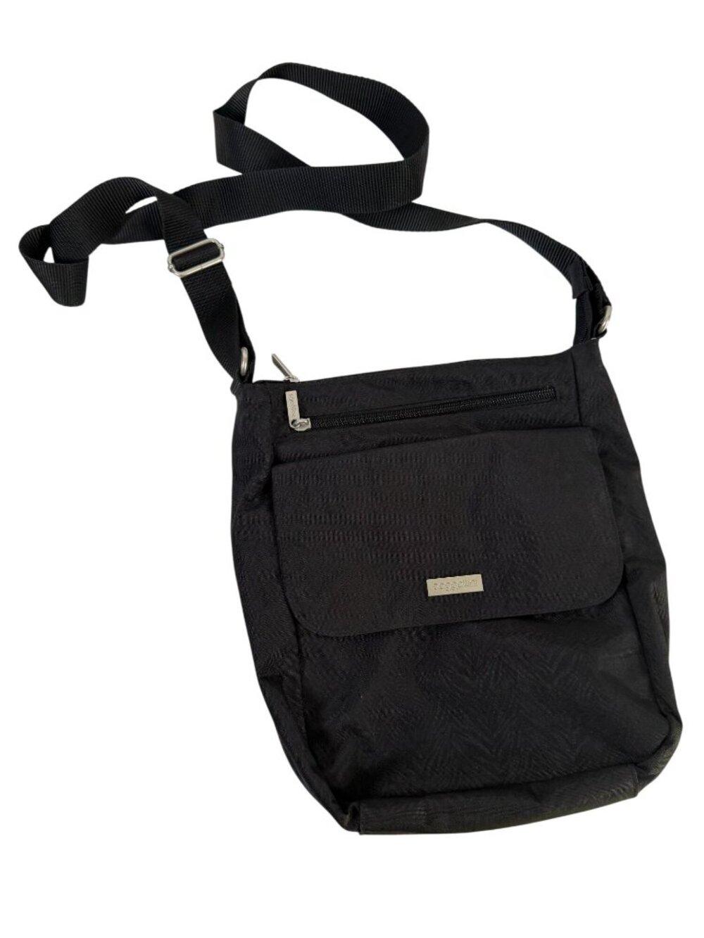 Baggallini Town Bagg Crossbody Bag Adjustable Strap Black Nylon Travel Purse